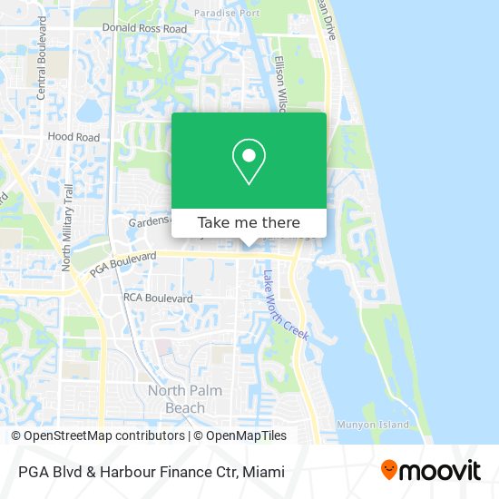 PGA Blvd & Harbour Finance Ctr map