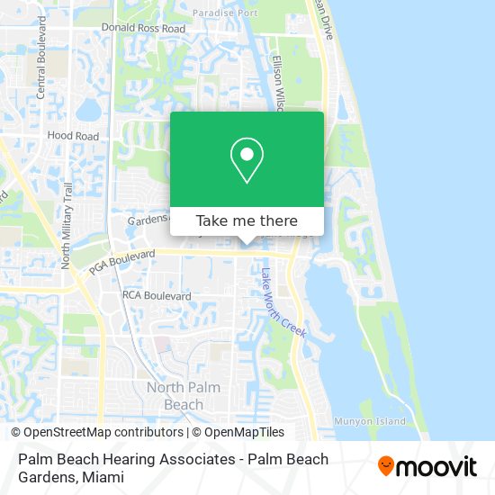 Mapa de Palm Beach Hearing Associates - Palm Beach Gardens