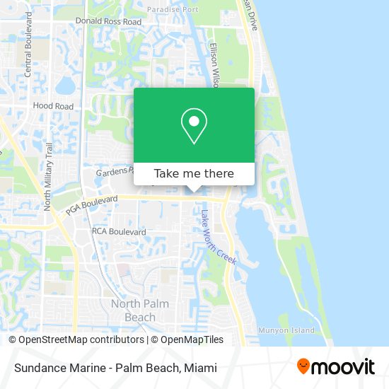 Sundance Marine - Palm Beach map