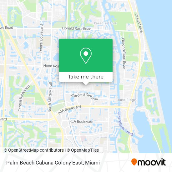 Palm Beach Cabana Colony East map