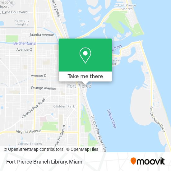 Fort Pierce Branch Library map