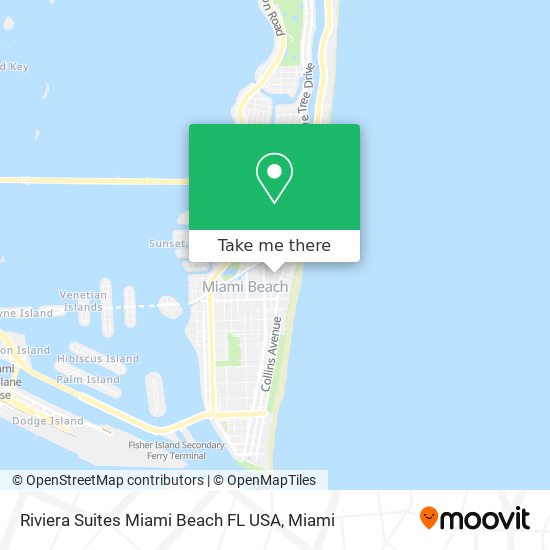 Mapa de Riviera Suites Miami Beach FL USA