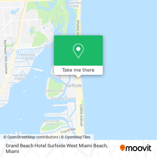 Grand Beach Hotel Surfside West Miami Beach map