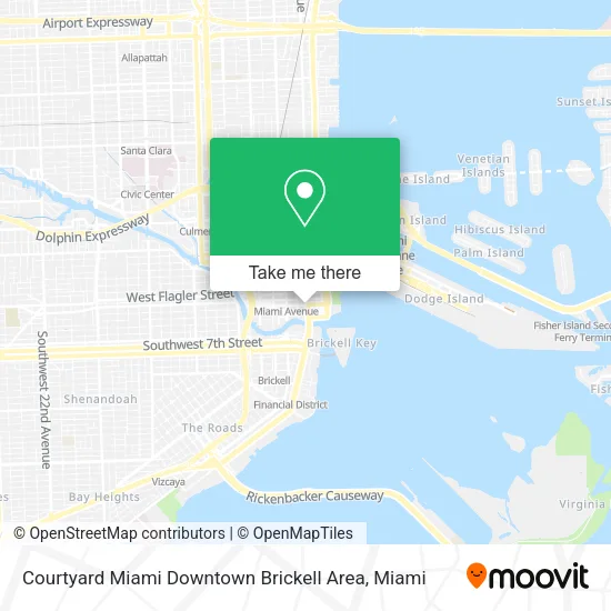 Courtyard Miami Downtown Brickell Area map