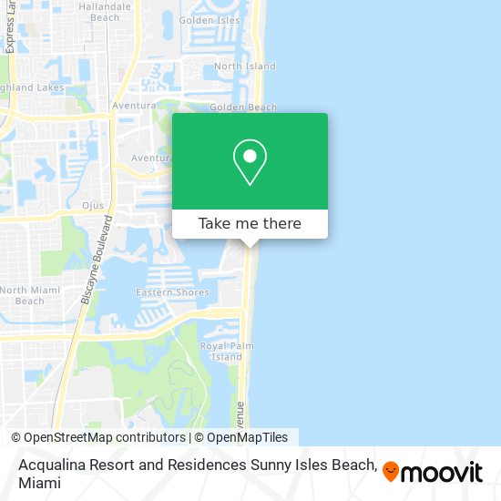 Mapa de Acqualina Resort and Residences Sunny Isles Beach