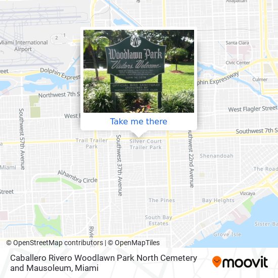 Mapa de Caballero Rivero Woodlawn Park North Cemetery and Mausoleum