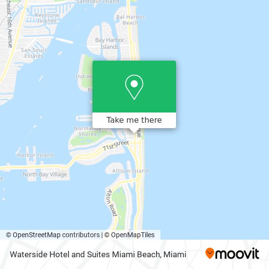 Mapa de Waterside Hotel and Suites Miami Beach