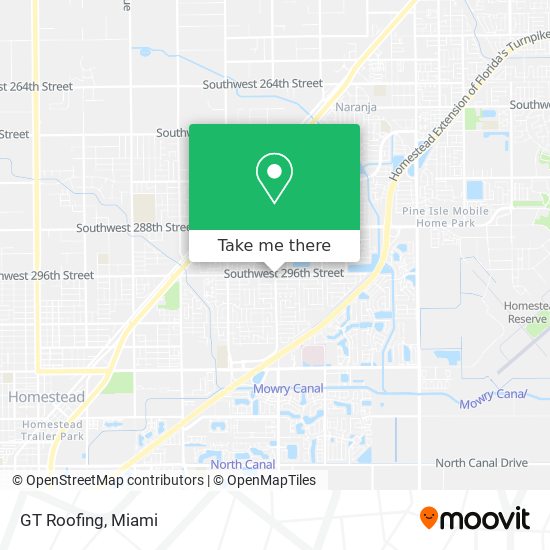 GT Roofing map