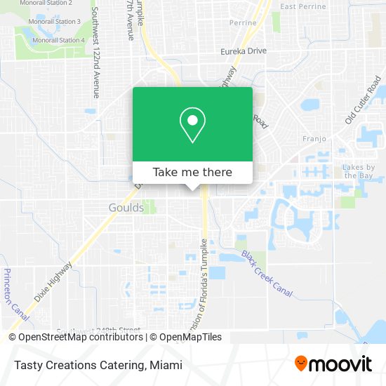 Tasty Creations Catering map