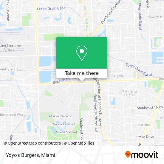 Yoyo's Burgers map