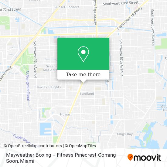 Mayweather Boxing + Fitness Pinecrest-Coming Soon map