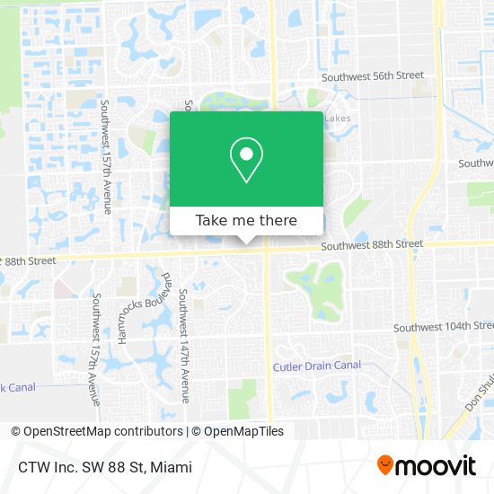 Mapa de CTW Inc. SW 88 St