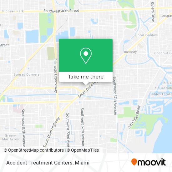 Accident Treatment Centers map