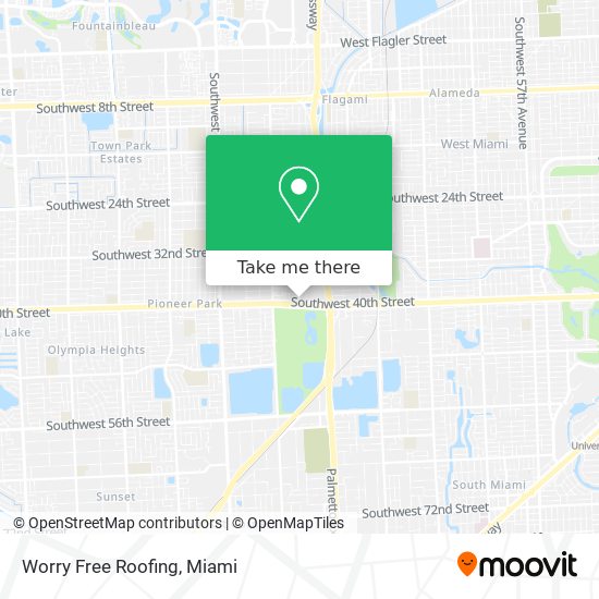 Worry Free Roofing map