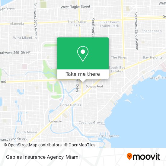 Gables Insurance Agency map