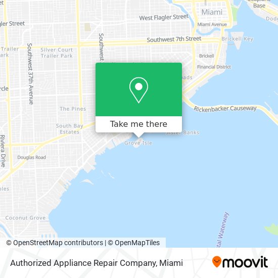 Authorized Appliance Repair Company map