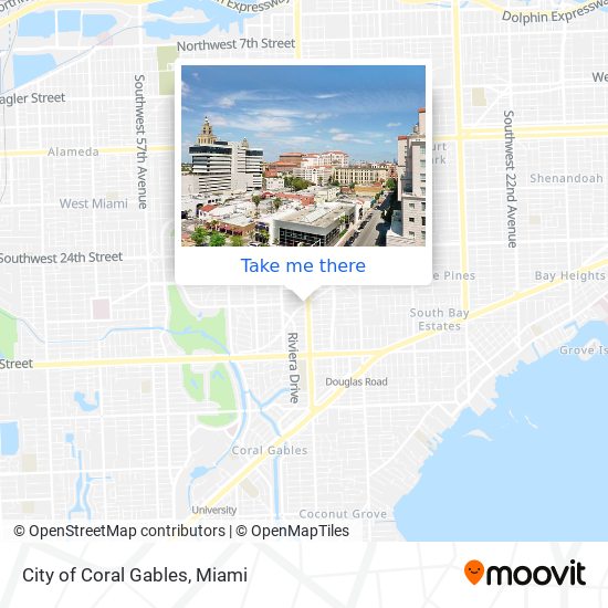 Mapa de City of Coral Gables