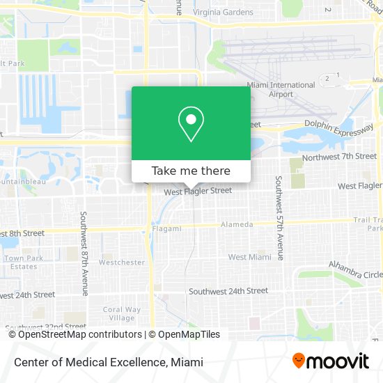 Center of Medical Excellence map