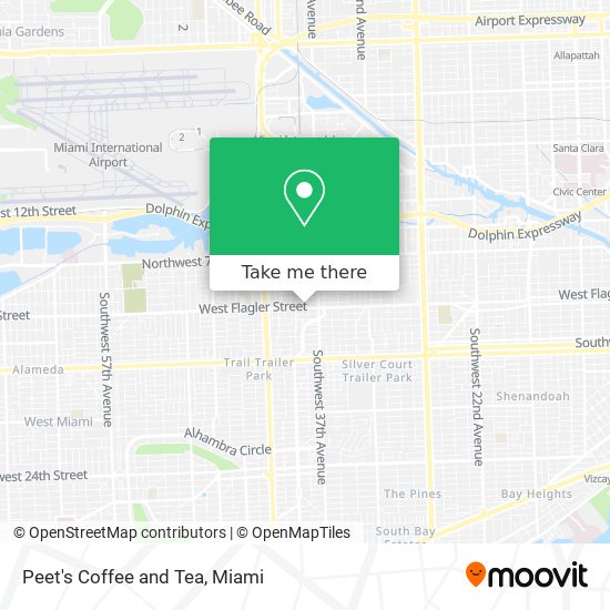 Mapa de Peet's Coffee and Tea