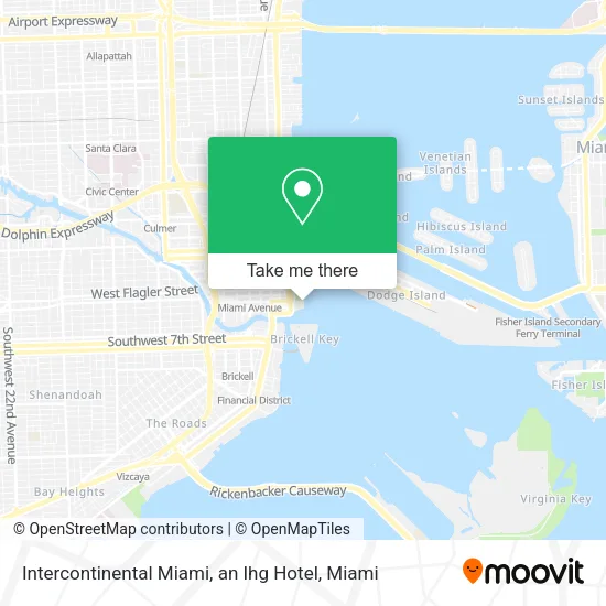 Intercontinental Miami, an Ihg Hotel map