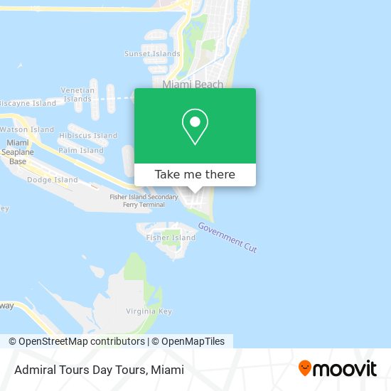 Admiral Tours Day Tours map