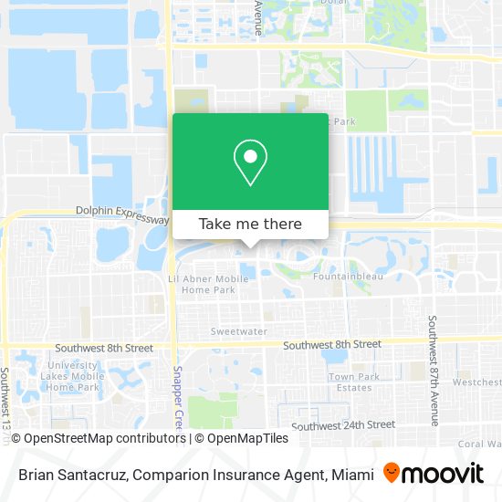 Mapa de Brian Santacruz, Comparion Insurance Agent