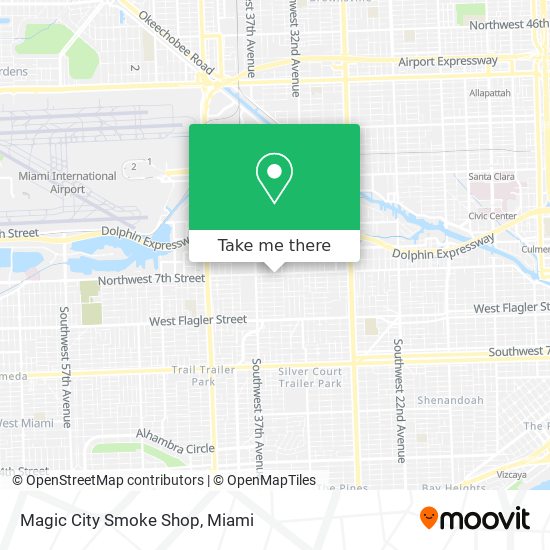 Mapa de Magic City Smoke Shop