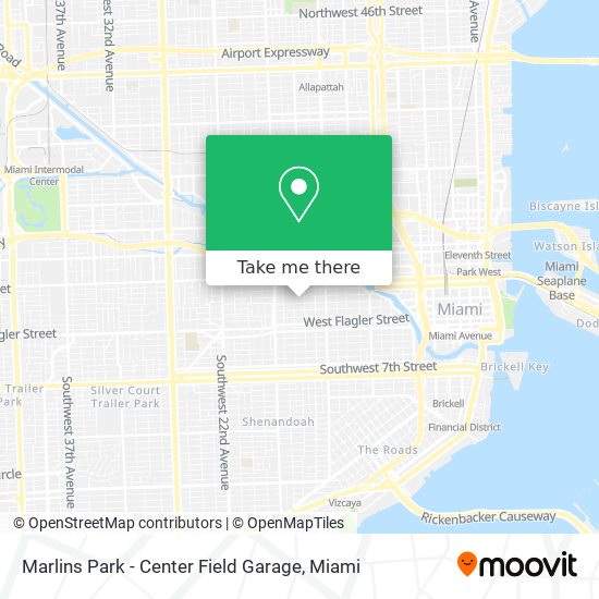 Marlins Park - Center Field Garage map