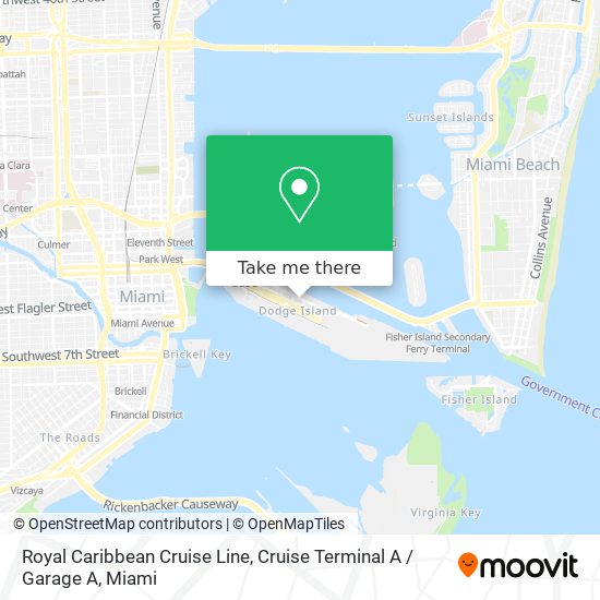 Mapa de Royal Caribbean Cruise Line, Cruise Terminal A / Garage A