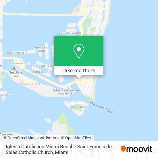Iglesia Católicaen Miami Beach - Saint Francis de Sales Catholic Church map