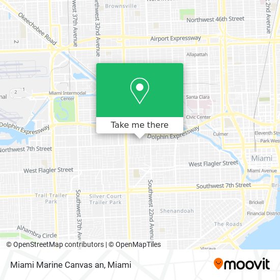 Mapa de Miami Marine Canvas an