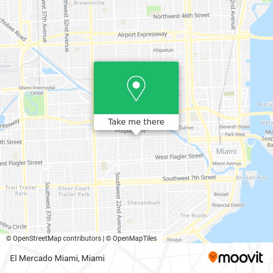 Mapa de El Mercado Miami