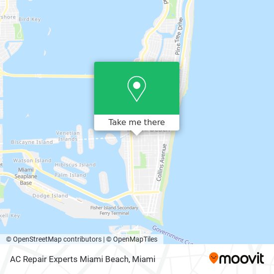 Mapa de AC Repair Experts Miami Beach