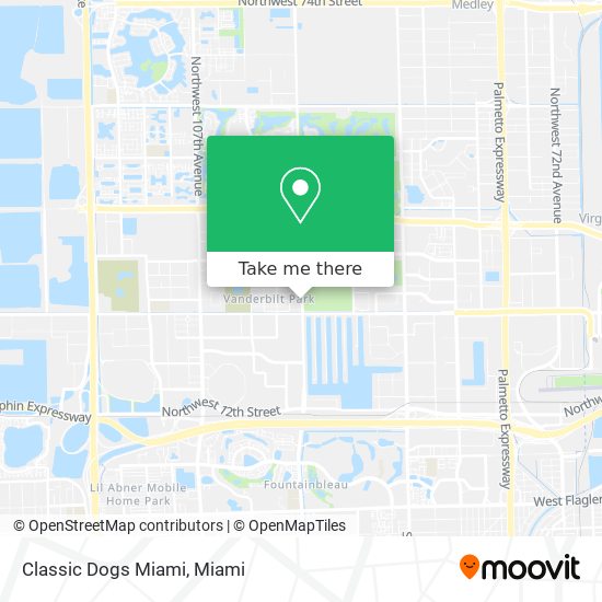 Mapa de Classic Dogs Miami