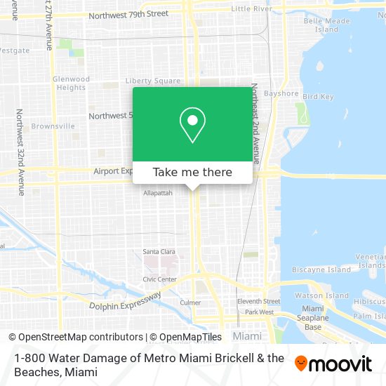 1-800 Water Damage of Metro Miami Brickell & the Beaches map