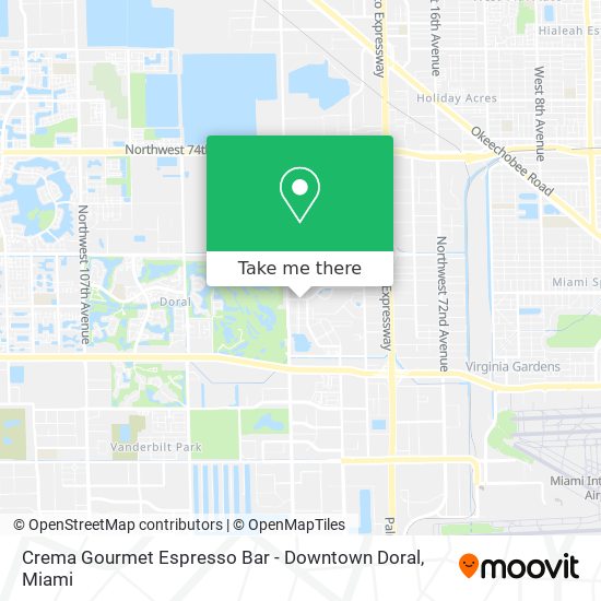 Mapa de Crema Gourmet Espresso Bar - Downtown Doral