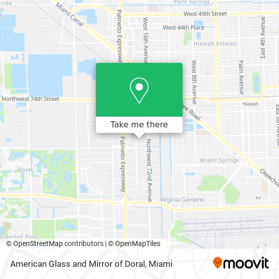 Mapa de American Glass and Mirror of Doral