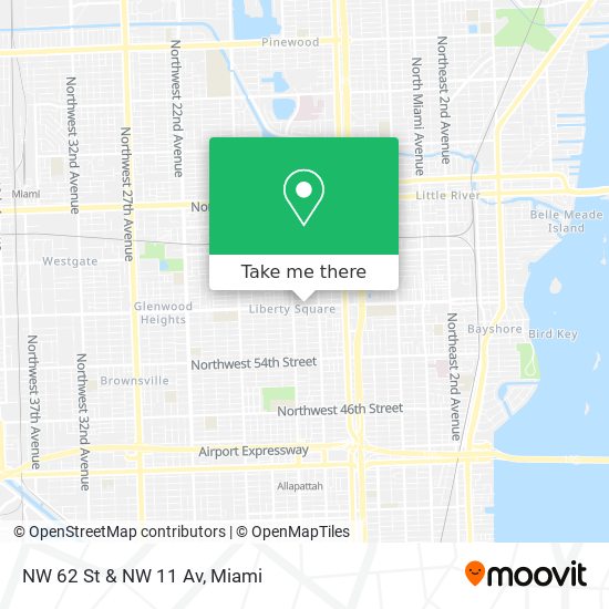 Mapa de NW 62 St & NW 11 Av