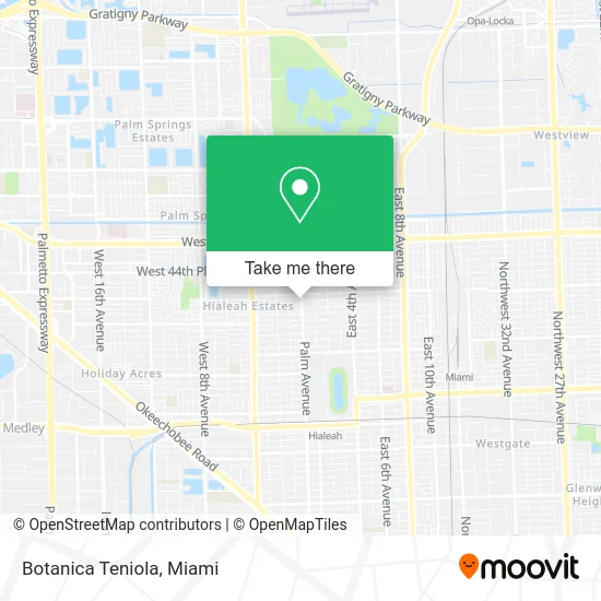 Botanica Teniola map