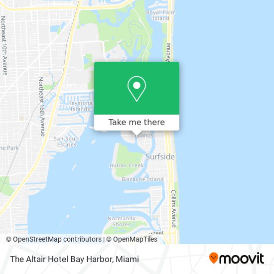 The Altair Hotel Bay Harbor map