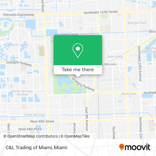 C&L Trading of Miami map