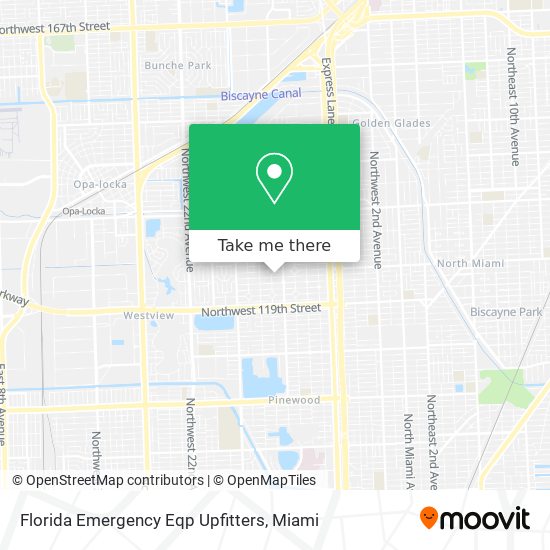 Florida Emergency Eqp Upfitters map