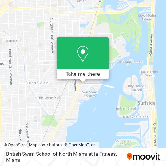 Mapa de British Swim School of North Miami at la Fitness