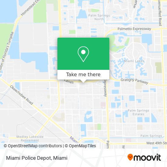 Miami Police Depot map