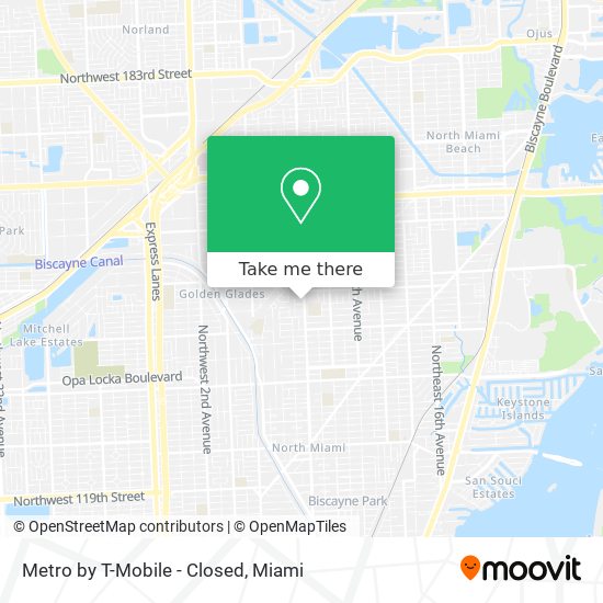 Mapa de Metro by T-Mobile - Closed