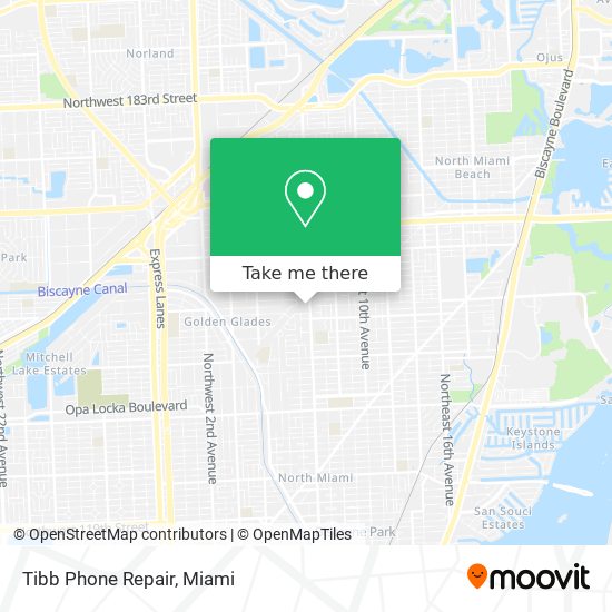 Mapa de Tibb Phone Repair