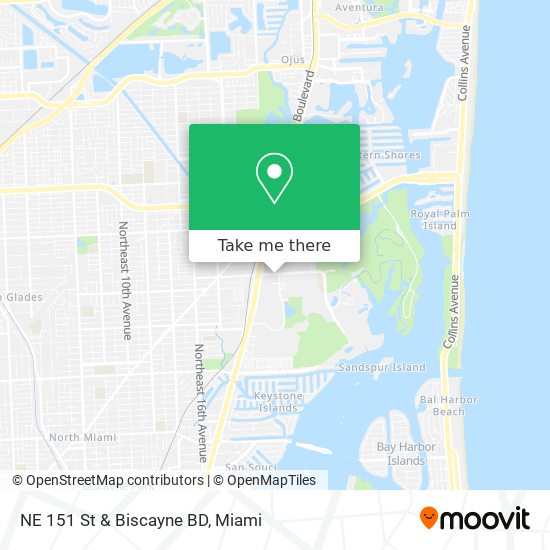 NE 151 St & Biscayne BD map