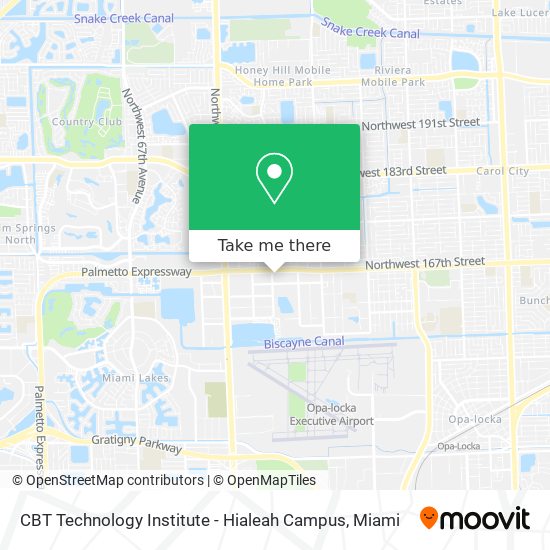 CBT Technology Institute - Hialeah Campus map