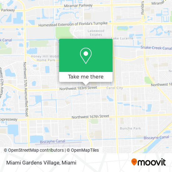 Miami Gardens Village map