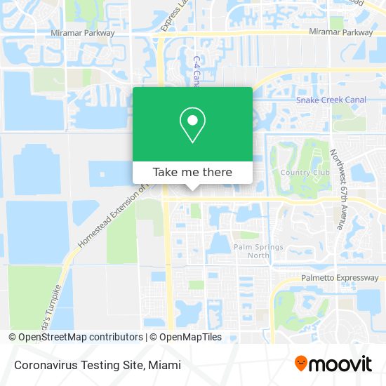 Mapa de Coronavirus Testing Site